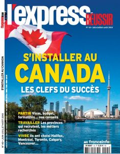 Page couverture L'Express "Réussir au Canada", juin 18